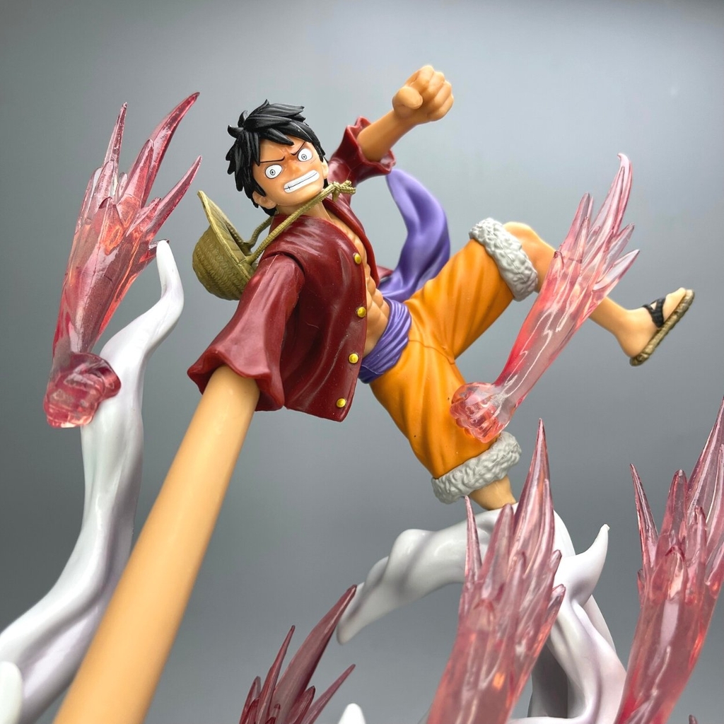 Mô Hình OnePiece Luffy chiến đấu - Cao 27cm- ngang 25cm - nặng 400gram - full box - có hộp màu - K18-T4-S3