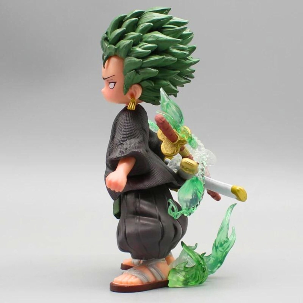 Mô Hình OnePiece Zoro AI chibi - cao 15cm - nặng 300gram - No box - Figure One Piece K18-T2-S10