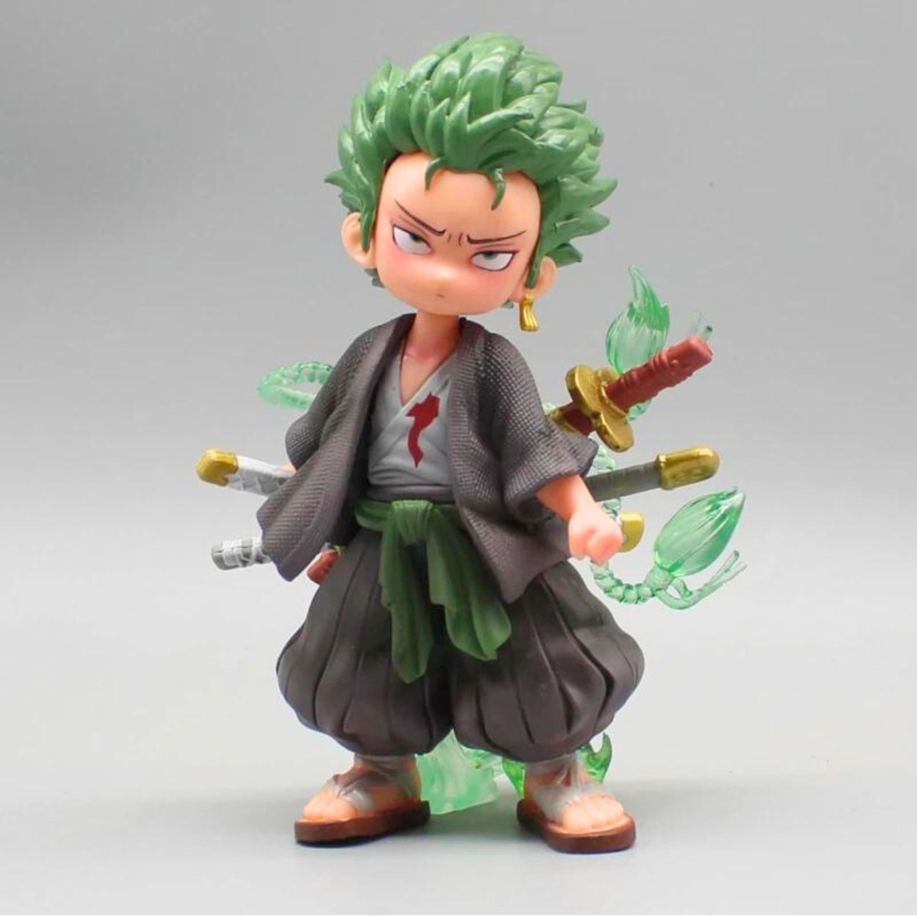 Mô Hình OnePiece Zoro AI chibi - cao 15cm - nặng 300gram - No box - Figure One Piece K18-T2-S10
