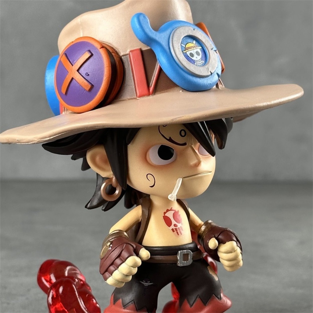Mô Hình OnePiece Ace chibi dáng đứng - Cao 15cm - Nặng 300gram - Có Hộp màu - Figure anime One Piece - K17-T3-S12