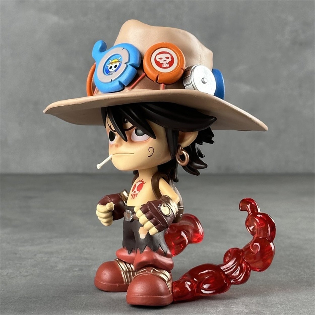 Mô Hình OnePiece Ace chibi dáng đứng - Cao 15cm - Nặng 300gram - Có Hộp màu - Figure anime One Piece - K17-T3-S12