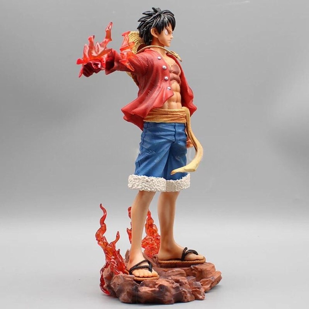 Mô Hình OnePiece Luffy Haki hoa anh đào - Cao 25cm - nặng 500gram - Phụ kiện : 2 mặt thay thế - Có box màu - Figure anime One Piece -K18-T3-S12