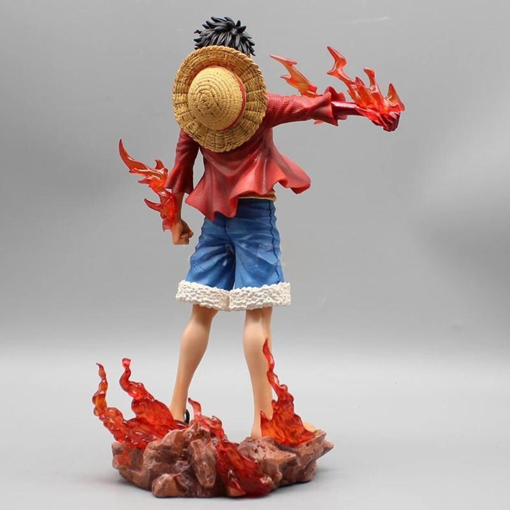 Mô Hình OnePiece Luffy Haki hoa anh đào - Cao 25cm - nặng 500gram - Phụ kiện : 2 mặt thay thế - Có box màu - Figure anime One Piece -K18-T3-S12