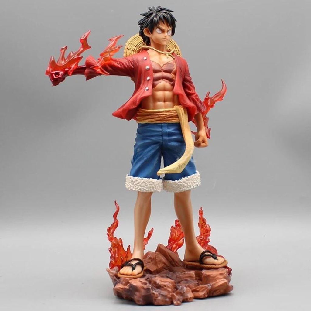 Mô Hình OnePiece Luffy Haki hoa anh đào - Cao 25cm - nặng 500gram - Phụ kiện : 2 mặt thay thế - Có box màu - Figure anime One Piece -K18-T3-S12
