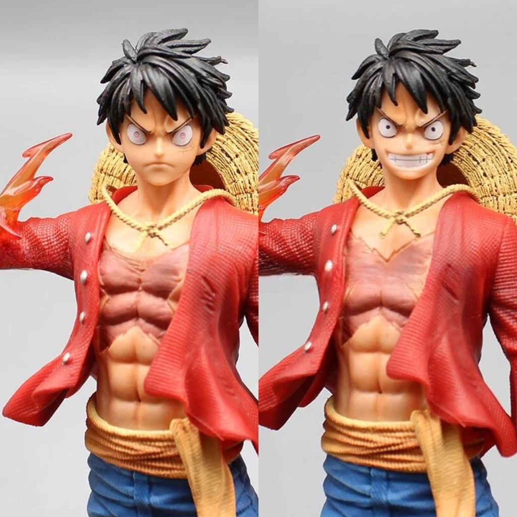 Mô Hình OnePiece Luffy Haki hoa anh đào - Cao 25cm - nặng 500gram - Phụ kiện : 2 mặt thay thế - Có box màu - Figure anime One Piece -K18-T3-S12