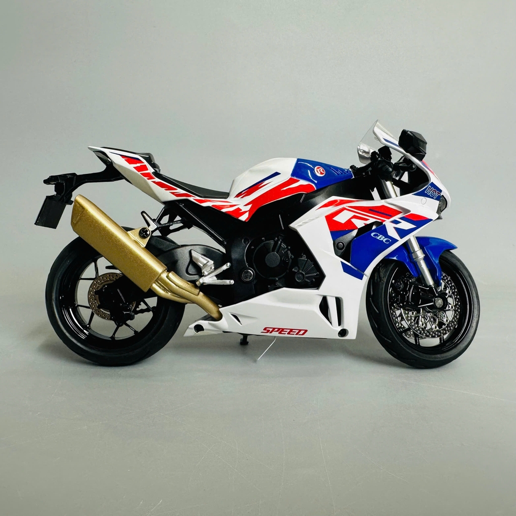 Mô Hình xe máy cbr1000 1:12 xanh đỏ trắng Hợp kim - Có tiếng - đèn pha sáng - Dài 17.5cm - rộng 6cm - cao 10cm - nặng ~ 1000gram - FULL BOX : box màu SKU : oto336 - K66-T5-S4
