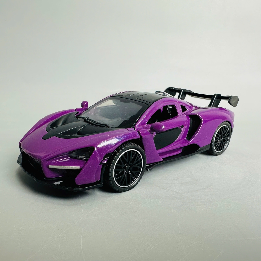 Mô Hình xe mclaren tím tỉ lệ 1:32 Hợp kim có thể mở cửa - bánh sau chạy cót - Dài 14cm - rộng 6cm - cao 5cm - nặng : 500gram - FULL BOX : box màu SKU : oto370 - K65-T4-S4