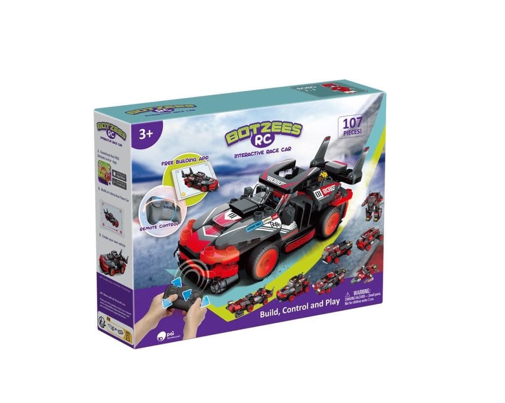 BỘ ĐỒ CHƠI LẮP RÁP ĐIỀU KHIỂN XE ÔTÔ BOTZEES RC - Interactive Race Car 3+