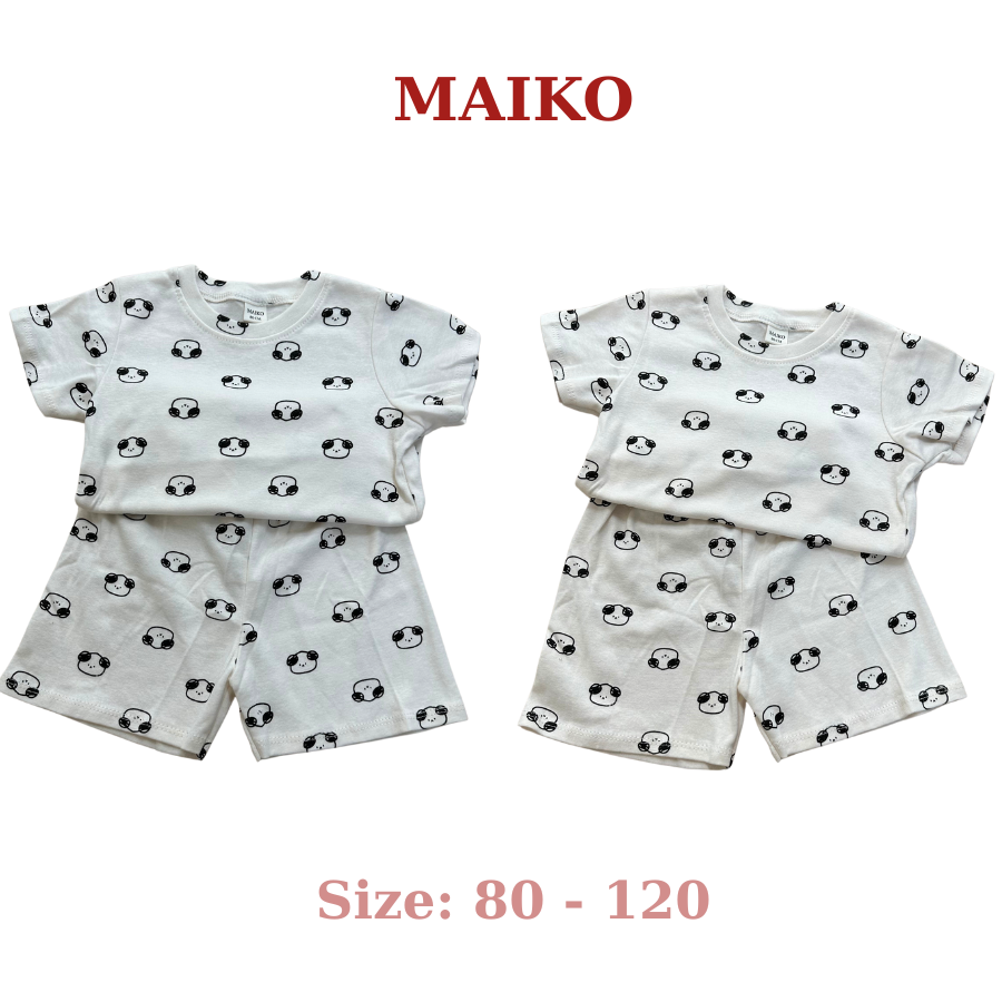 Bộ cotton cộc tay in tràn BÉ TRAI 80-120