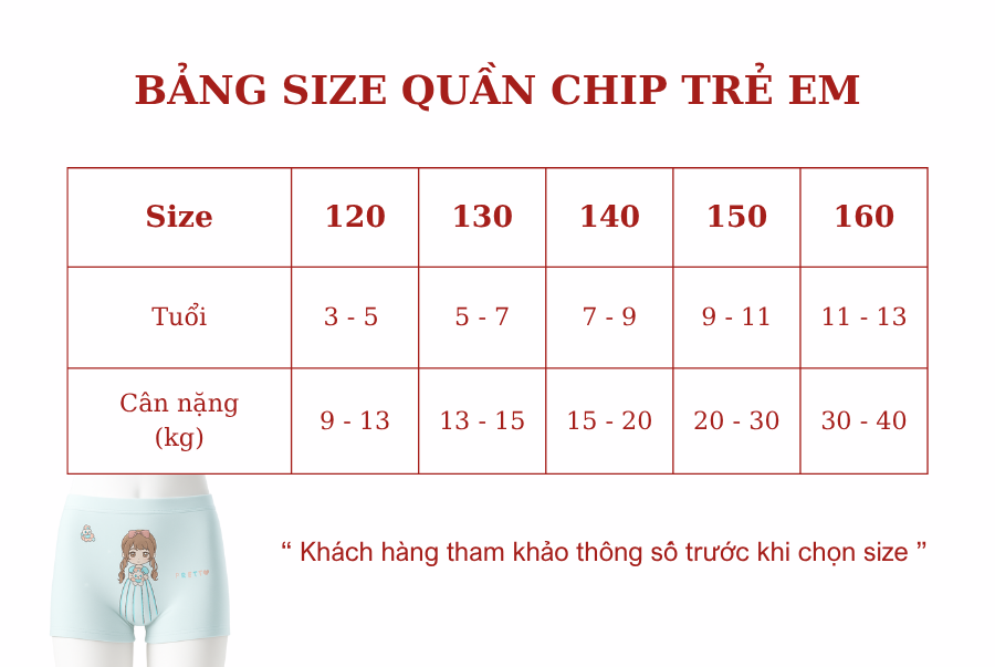 ƯU ĐÃI - COMBO 4 QUẦN CHIP MODAL BÉ GÁI CDG020