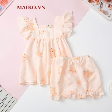 Bộ Bé gái thô xốp tay cánh tiên 8- 14 Tuổi (Ri 4)