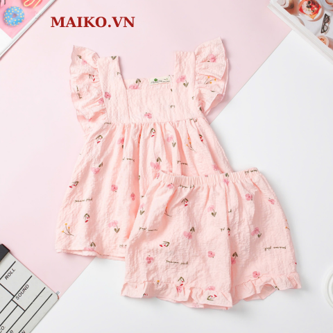 Bộ Bé gái thô xốp tay cánh tiên 8- 14 Tuổi (Ri 4)