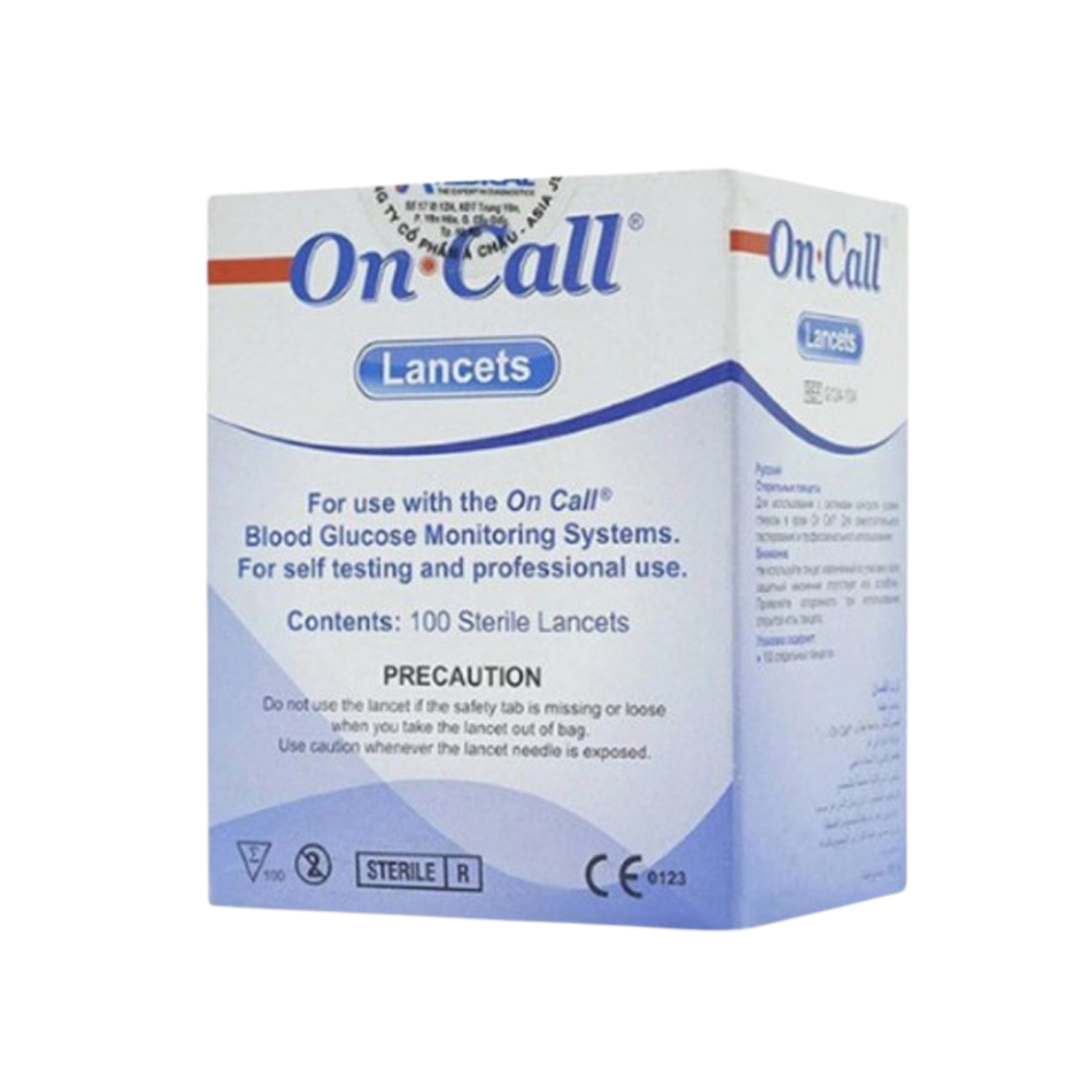 Hộp 100 kim chích máu đường huyết On Call®