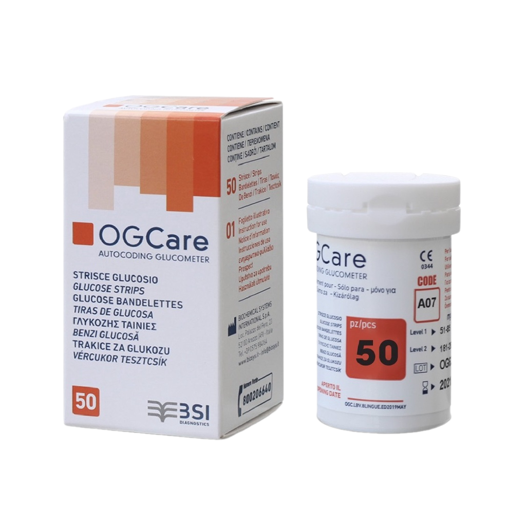Que thử đường huyết Ogcare (50 que)