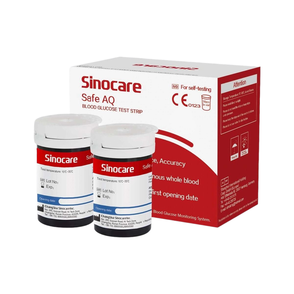 Que thử đường huyết Sinocare Safe AQ Smart (hộp 50 que)