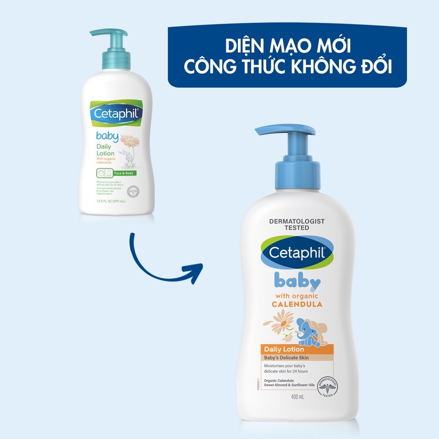 Sữa dưỡng ẩm toàn thân cho bé Cetaphil Baby Lotion With Organic Calendula 400ml