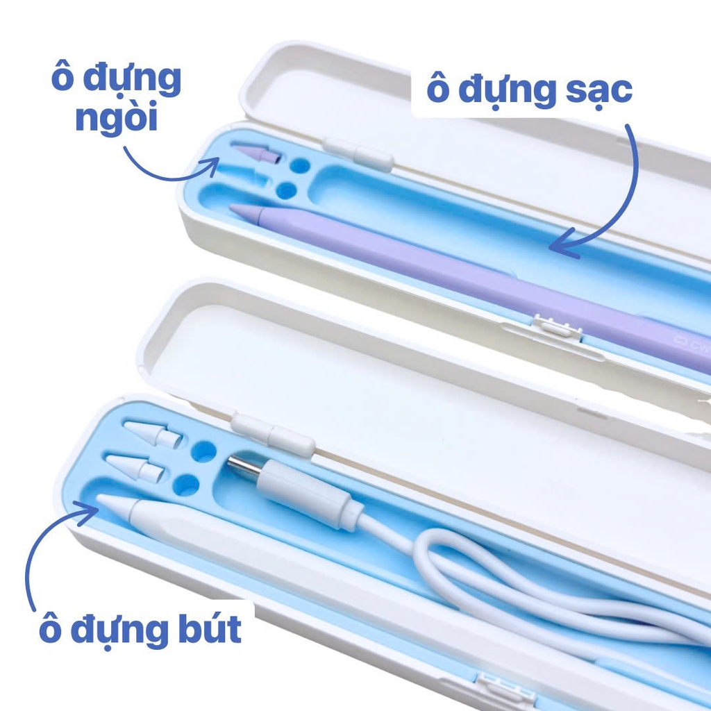 COMBO HỘP ĐỰNG BÚT CẢM ỨNG CWT + DÂY SẠC TYPE-C TIỆN LỢI 2025