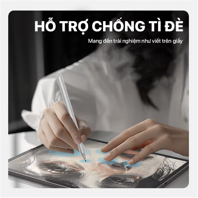 Bút cảm ứng C W T CHILL WITH TATTY PENCIL TPRO dùng cho laptop cảm ứng,surface có chống tì đè,cảm ứng nét nghiêng,nhạy
