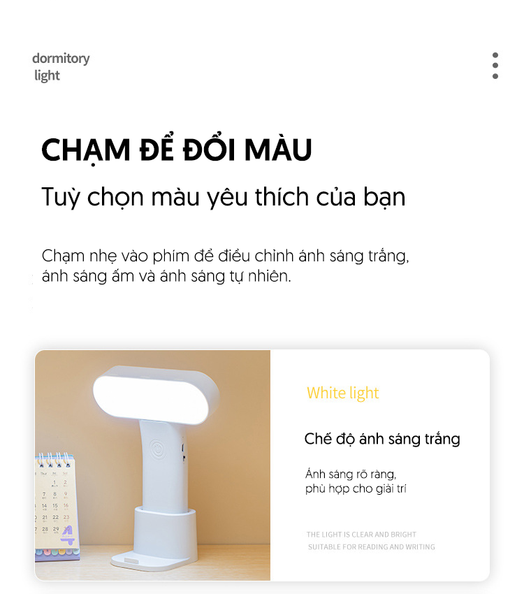 Đèn Led Đọc Sách Sạc usb Có Thể Treo Đứng Đầu Giường GD-1409