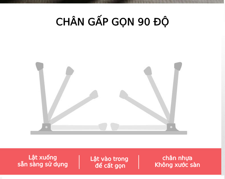 Bàn Gấp 5PRO ngồi giường gấp gọn 4 chân kèm phụ kiện