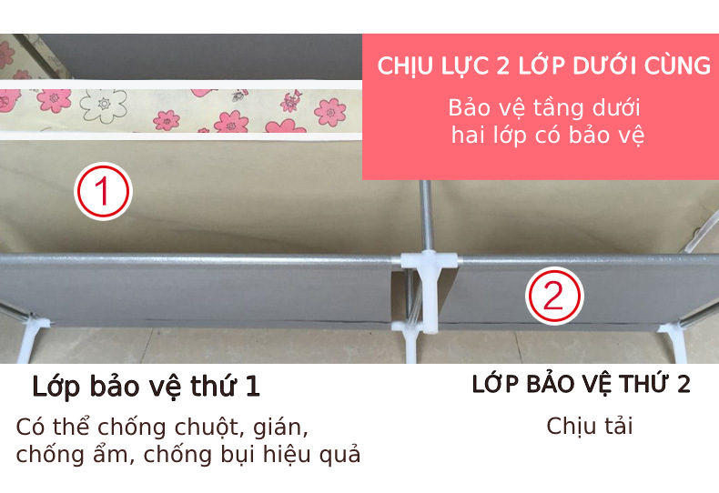 Tủ quần áo vải dạng kéo 2 bên 5CK-986