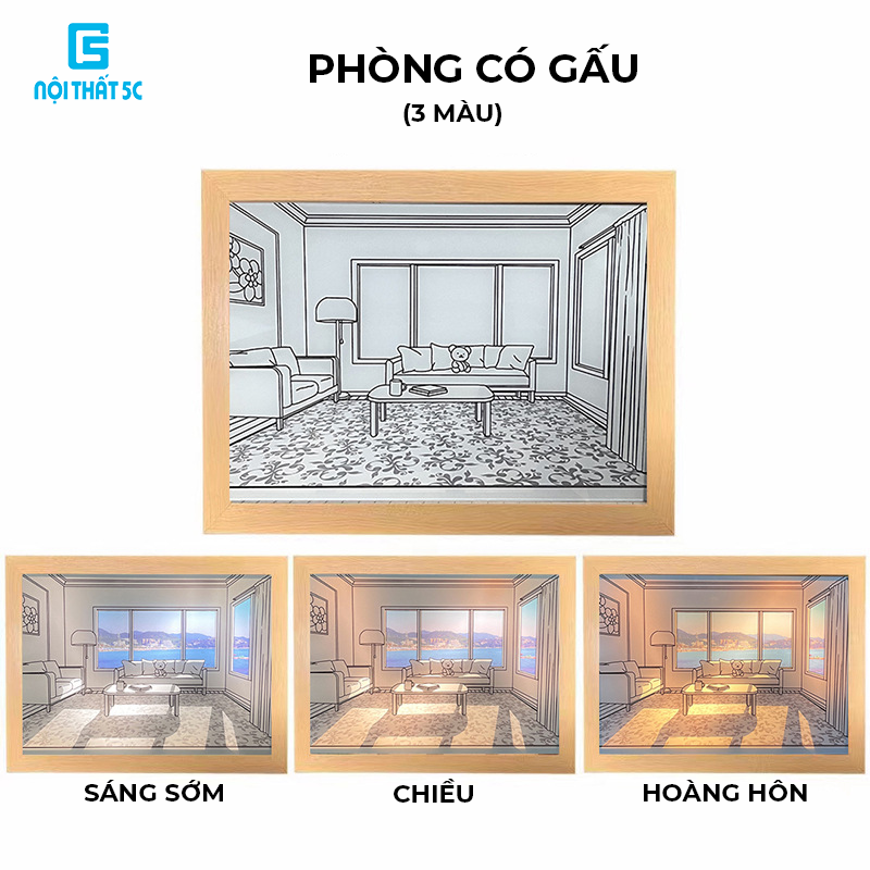 Tranh 3D nguồn USB trang trí hàn quốc sáng tạo đa dạng mẫu