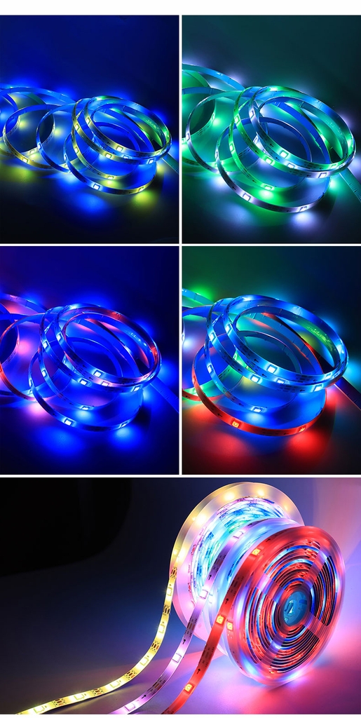Dây đèn LED đuổi ARGB 16 triệu màu trang trí có bọc silicon, đèn led cảm biến theo nhạc Tiktok