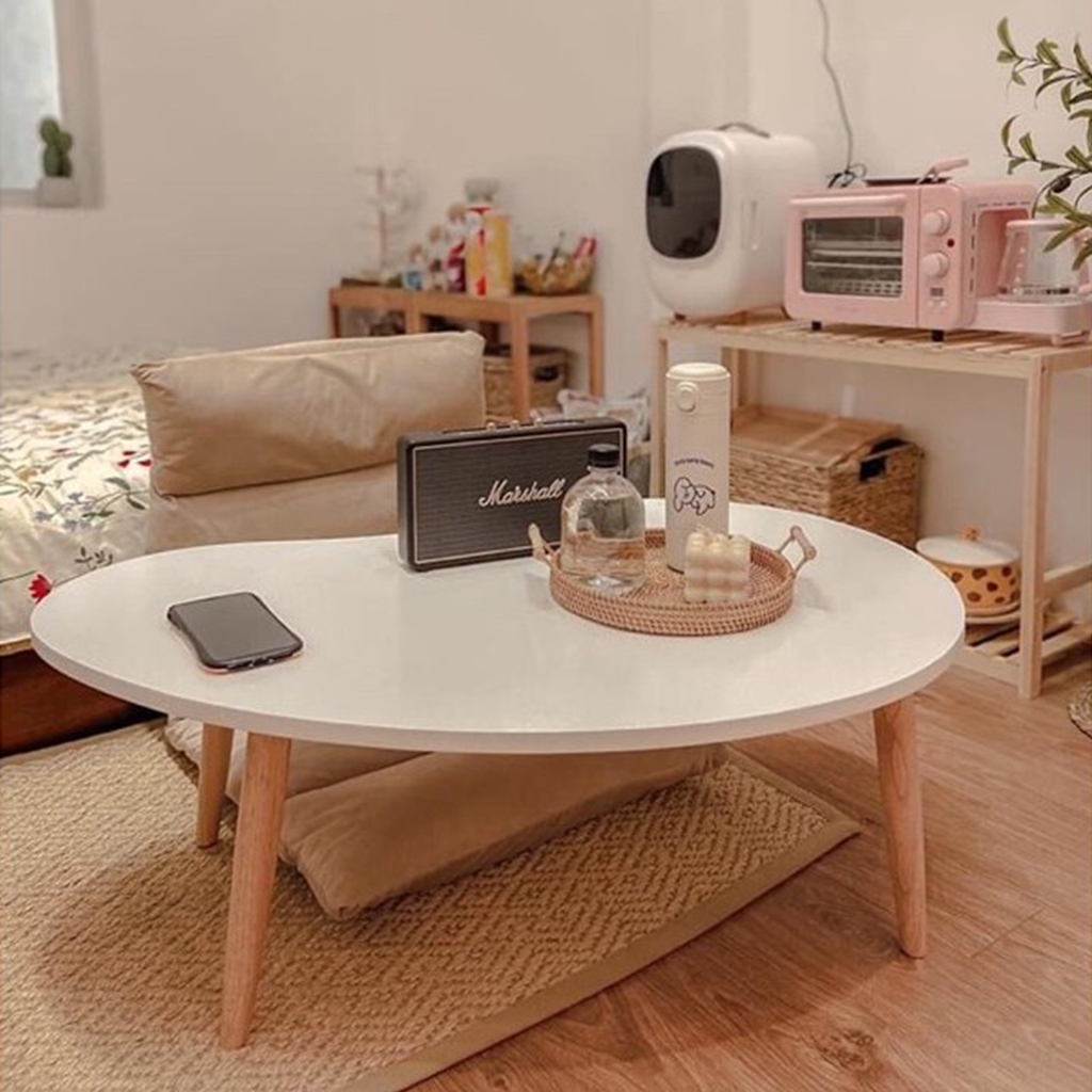 Bàn trà chân gỗ tự nhiên chất liệu cao cấp, bàn trà sofa phòng khách kích thước lớn cho nhà cửa phong cách hiện đại