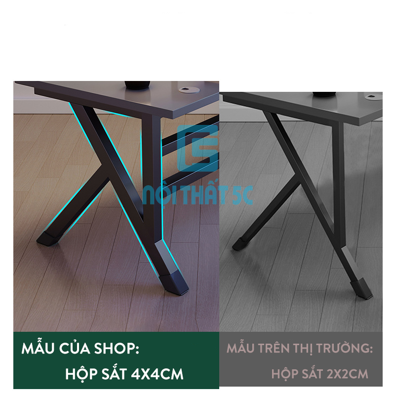 Bàn làm việc, Bàn gaming chân K khung sắt hộp cao cấp 40x40mm có phụ kiện đi kèm  - BH087