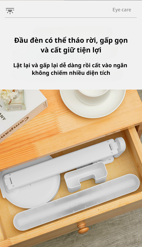 Đèn học LED 3 ánh sáng bảo vệ mắt chống cận cảm ứng Rhino GD-1406