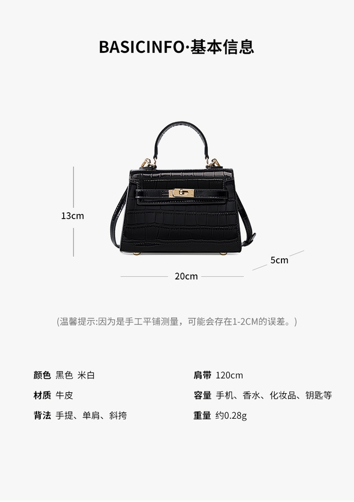 Túi Xách Nữ Da Bò Kelly Mini 2025 – Họa Tiết Cá Sấu, Đeo Chéo Nhẹ, Sang Trọng TX138250
