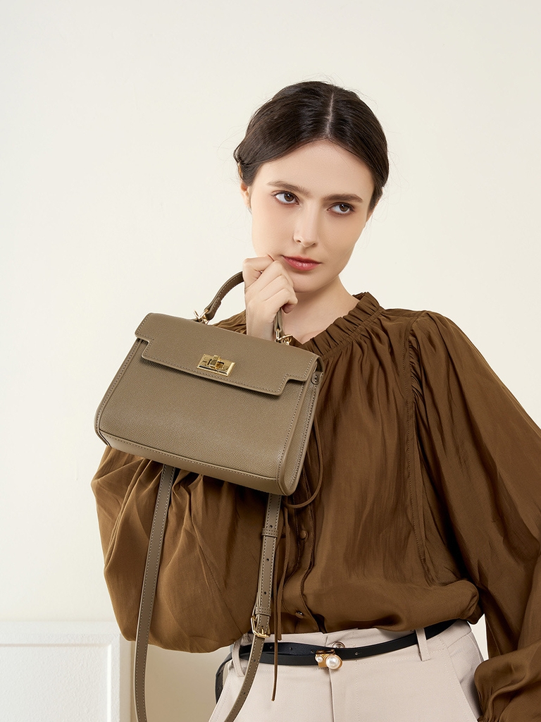Túi Xách Kelly Mini Da Bò Cao Cấp 2025 – Phong Cách Cổ Điển, Đeo Chéo Đa Năng Cho Nữ TX141250