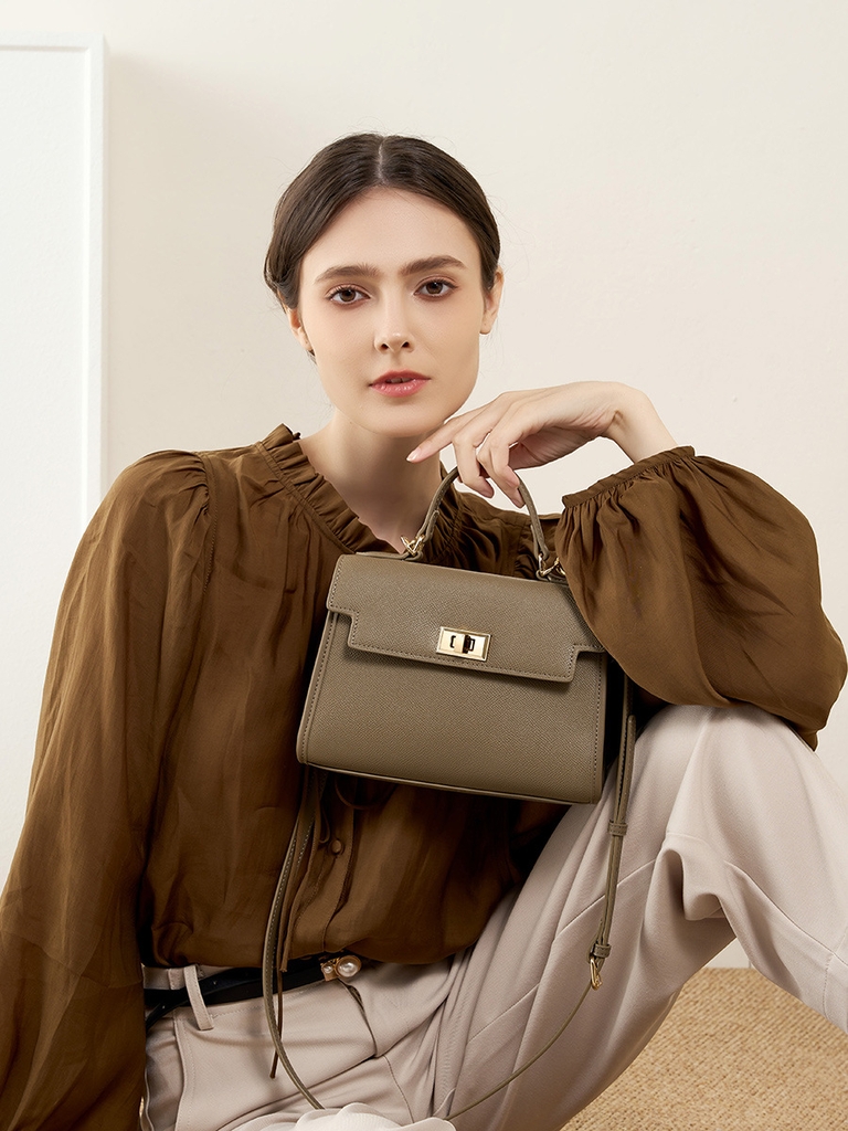 Túi Xách Kelly Mini Da Bò Cao Cấp 2025 – Phong Cách Cổ Điển, Đeo Chéo Đa Năng Cho Nữ TX141250