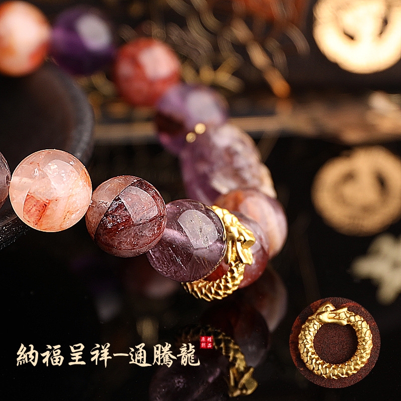 Vòng tay phong thủy Thạch anh tím Bạc S925 Cao Cấp TS121240