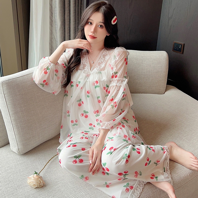 Đồ ngủ cho nữ lưới ren có đêm lót phong cách ngọt ngào  DN430240