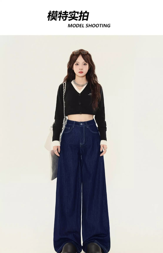 Quần jean ống rộng trẻ trung thời trang quảng châu Xiny QJ049250