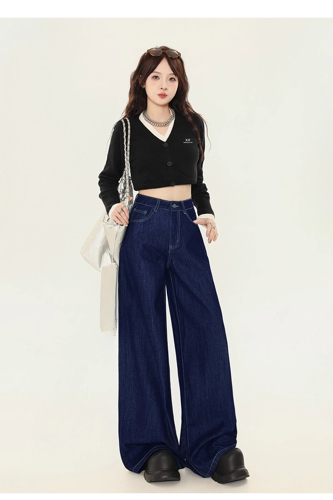 Quần jean ống rộng trẻ trung thời trang quảng châu Xiny QJ049250