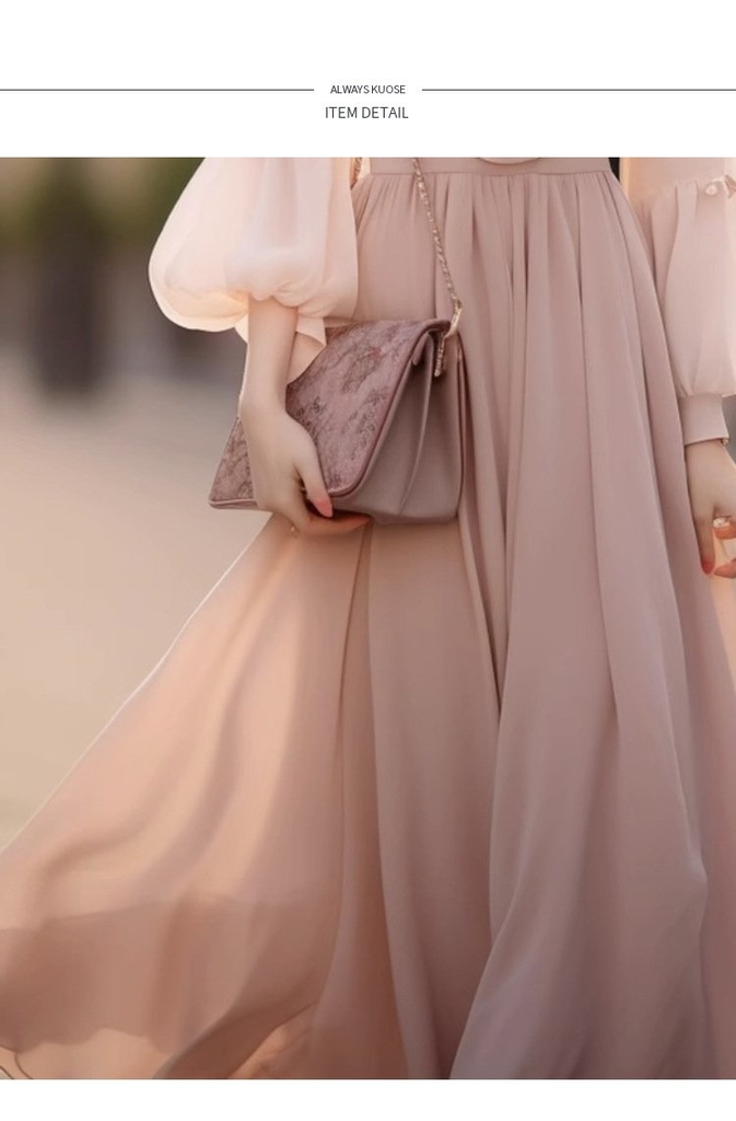 Set áo váy voan hồng khí chất Châu Âu cho nàng xinh đẹp xu hướng mới bán chạy D163240