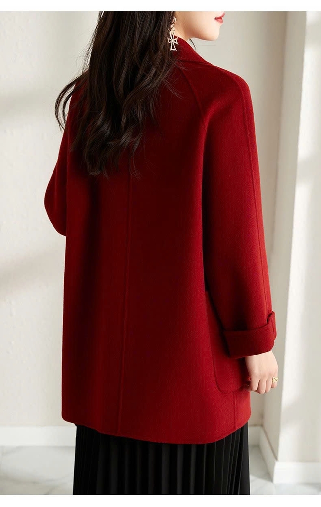 Áo dạ ép lông cừu kiểu Vest  phong cách Hàn Quốc mẫu mới thu đông D450240