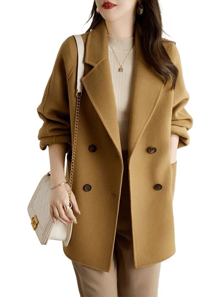 Áo dạ ép lông cừu kiểu Vest  phong cách Hàn Quốc mẫu mới thu đông D450240