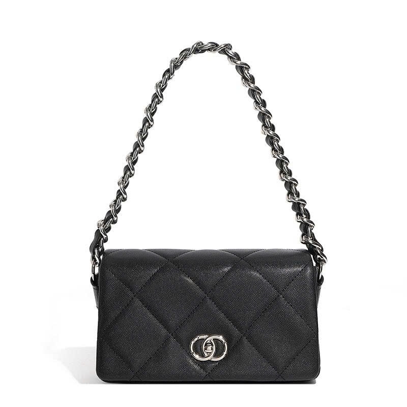 Túi xách nữ da thật kiểu Chanel họa tiết kim cương – Thiết kế mới 2025 TX221250