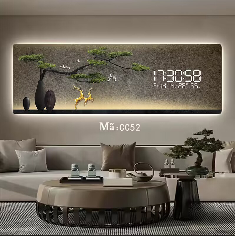 Đồng Hồ Tranh Treo Tường Điện Tử Cao Cấp 180 x 60cm – CC52