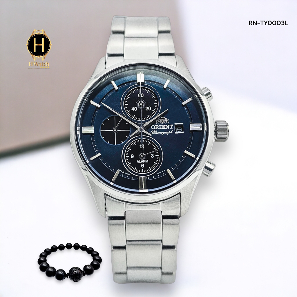 Đồng Hồ Nam Orient Pin RN-TY0003L Contemporary Chronograph LightCharge Blue Dial