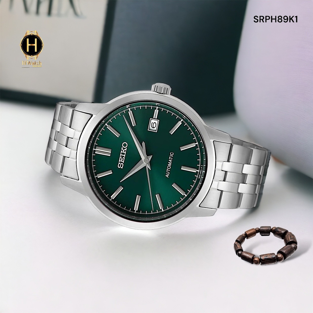 Đồng Hồ Nam Seiko Automatic SRPH89K1 Dây Thép Vỏ Trắng Mặt Đen