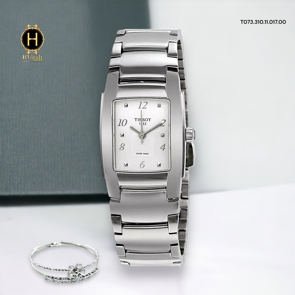 Đồng Hồ Nữ Tissot Pin T073.310.11.017.00 (T0733101101700) T-10 Silver Dial Stainless Steel Sapphire