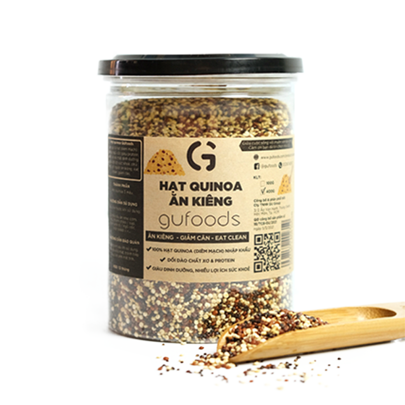 Hạt quinoa (diêm mạch) 3 màu ăn kiêng GUfoods - Giảm cân, Eat clean, Giàu lợi ích sức khoẻ