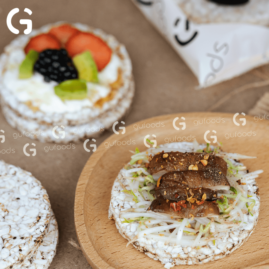 Bánh gạo lứt superfoods GUfoods - Mix siêu hạt chia + quinoa + yến mạch  - Ăn kiêng, Tập gym, Thực dưỡng