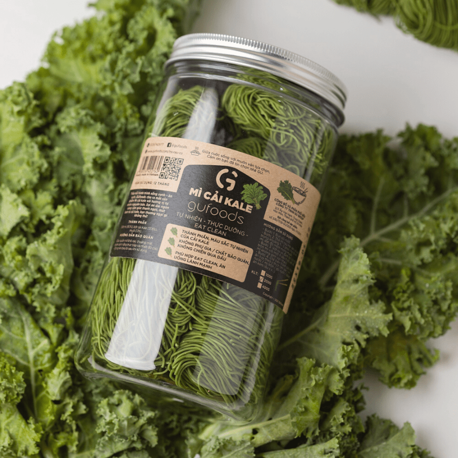 Mì cải Kale GUfoods (Gói 400g) - Giàu chất xơ, Tự nhiên, Healthy