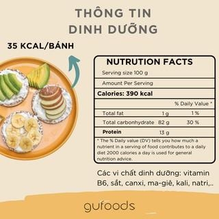 Bánh gạo lứt ăn kiêng GUfoods - Vị Muối hồng - Tập gym, giảm cân, thực dưỡng, eat clean