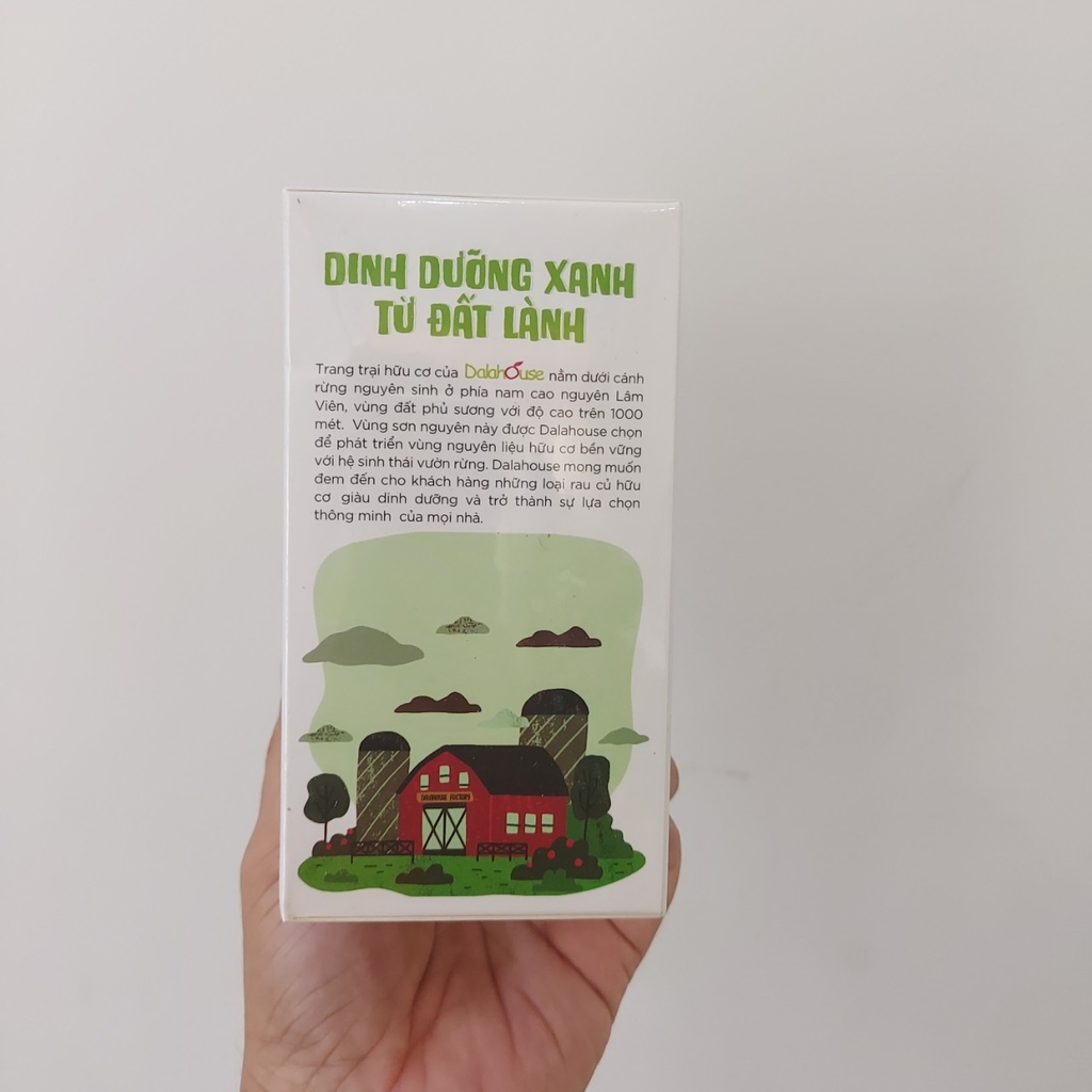 Bột cải xoăn (Kale) nguyên chất sấy lạnh Dalahouse hộp 60gr (20 gói x 3g)